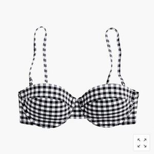 J.Crew Demi Underwire Gingham Bikini Top